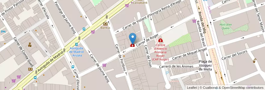Mapa de ubicacion de Clínica Ginecológica Sants en Spain, Catalonia, Barcelona, Barcelonès, Barcelona.