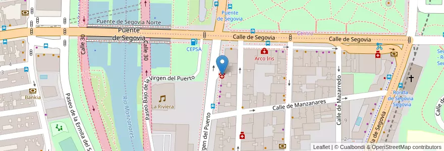 Mapa de ubicacion de Clínica Manzanares en Испания, Мадрид, Мадрид, Área Metropolitana De Madrid Y Corredor Del Henares, Мадрид.