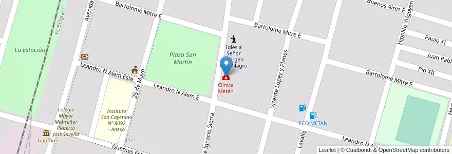 Mapa de ubicacion de Clínica Metán en Argentinië, Salta, San José De Metán, Municipio De Metán, Metán.
