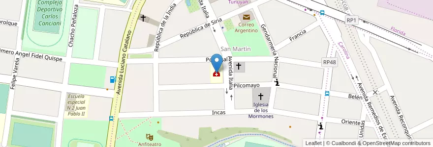 Mapa de ubicacion de Clínica Nuestra Señora de Fatima en Argentine, Jujuy, Departamento Palpalá, Municipio De Palpalá.