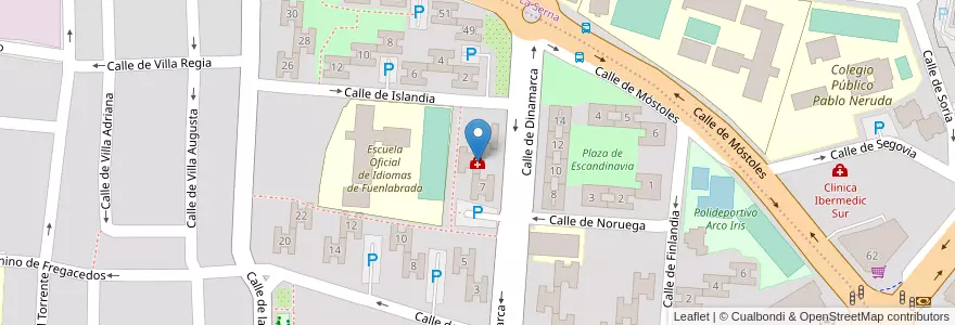 Mapa de ubicacion de Clínica Pediátrica Loma en 西班牙, Comunidad De Madrid, Comunidad De Madrid, Área Metropolitana De Madrid Y Corredor Del Henares, Fuenlabrada.