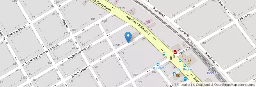 Mapa de ubicacion de Clínica privada Beccar en Аргентина, Буэнос-Айрес, Partido De San Isidro, Beccar.