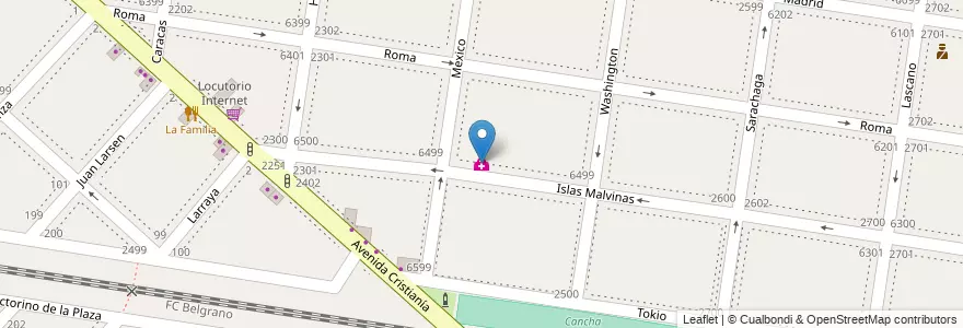 Mapa de ubicacion de Clinica Privada Isidro Casanova en Аргентина, Буэнос-Айрес, Partido De La Matanza, Isidro Casanova.