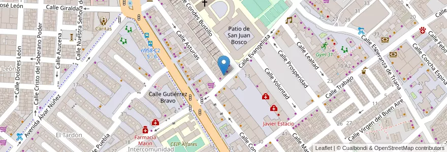Mapa de ubicacion de Clínica Román SVQ en Spanje, Andalusië, Sevilla, Sevilla.