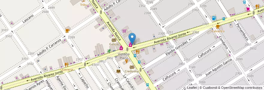 Mapa de ubicacion de Clínica san Jerónimo, Villa del Parque en Argentina, Ciudad Autónoma De Buenos Aires, Buenos Aires, Comuna 11.
