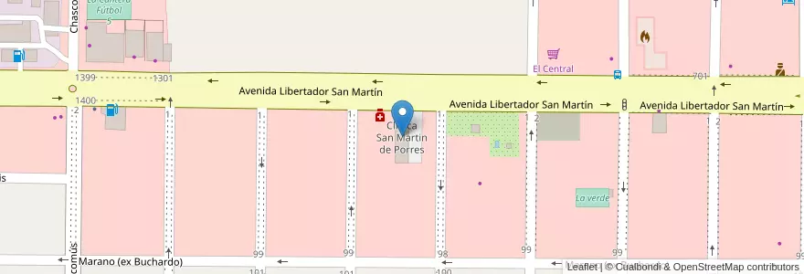 Mapa de ubicacion de Clínica San Martin de Porres en 阿根廷, 布宜诺斯艾利斯省, Partido De La Costa, Mar De Ajó.