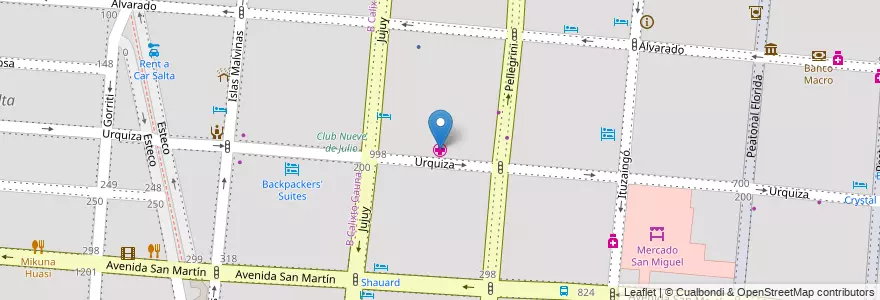 Mapa de ubicacion de Clínica Santa Clara de Asís en 阿根廷, Salta, Capital, Municipio De Salta, Salta.