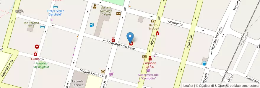 Mapa de ubicacion de Clinica Santa Maria en アルゼンチン, フフイ州, Departamento San Pedro, Municipio De San Pedro De Jujuy.
