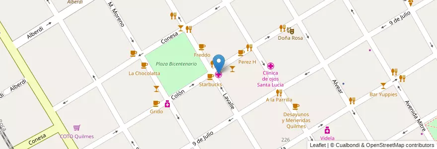 Mapa de ubicacion de Clínica Trinidad en Argentina, Buenos Aires, Partido De Quilmes, Quilmes.