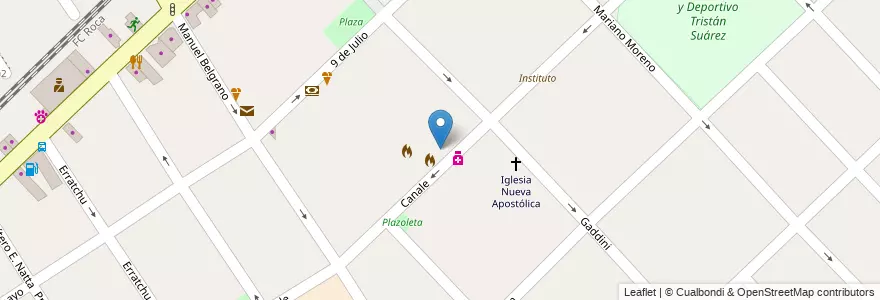 Mapa de ubicacion de Clínica Tristán Suarez en Argentina, Buenos Aires, Partido De Ezeiza, Tristán Suárez.