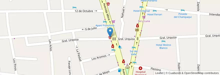 Mapa de ubicacion de Clinica Veterinaria en 阿根廷, Córdoba, Departamento San Alberto, Pedanía Tránsito, Mina Clavero, Municipio De Mina Clavero.