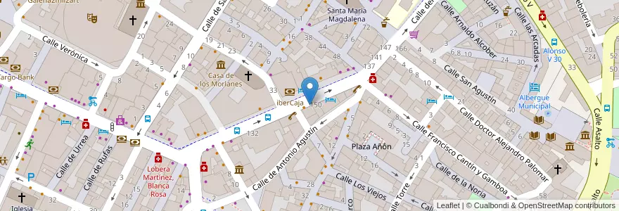 Mapa de ubicacion de Clinica Veterinaria en 西班牙, Aragón, 萨拉戈萨, Zaragoza, 萨拉戈萨.