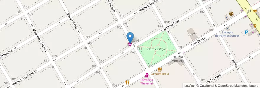 Mapa de ubicacion de Clinica Veterinaria en Argentinië, Buenos Aires, Partido De San Isidro, San Isidro.