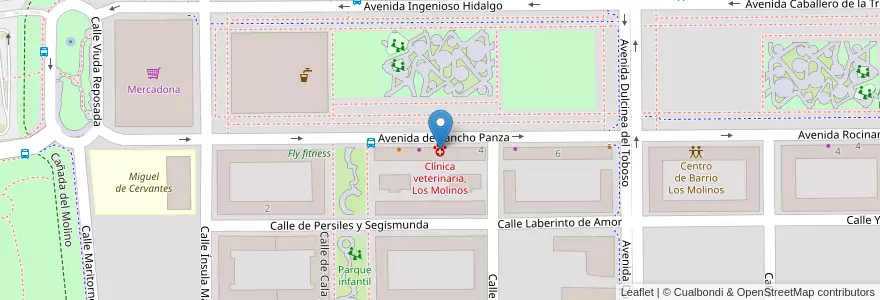 Mapa de ubicacion de Clínica veterinaria, Los Molinos en إسبانيا, منطقة مدريد, منطقة مدريد, Área Metropolitana De Madrid Y Corredor Del Henares, Getafe.