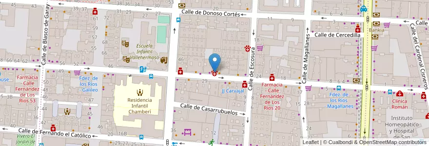 Mapa de ubicacion de Clínica Veterinaria Quevedog en 西班牙, Comunidad De Madrid, Comunidad De Madrid, Área Metropolitana De Madrid Y Corredor Del Henares, Madrid.