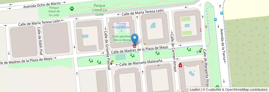 Mapa de ubicacion de Clinica Veterinaria Zarpas en España, Comunidad De Madrid, Comunidad De Madrid, Cuenca Del Henares, Rivas-Vaciamadrid.