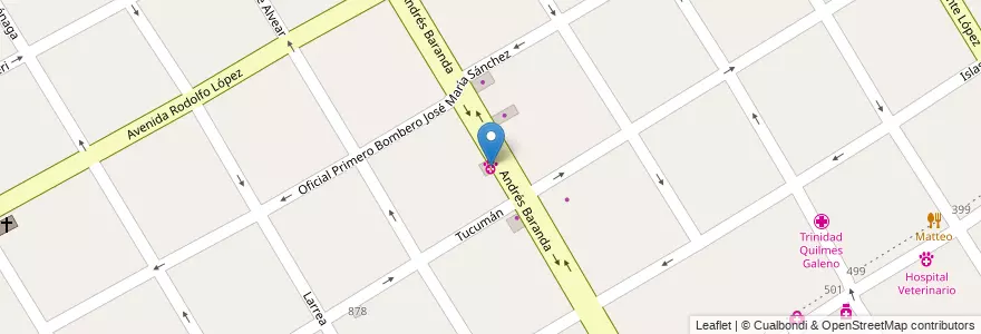 Mapa de ubicacion de Clinica Veterinaria en 阿根廷, 布宜诺斯艾利斯省, Partido De Quilmes, Quilmes.