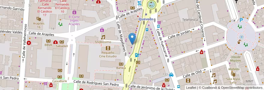 Mapa de ubicacion de Clínica Zurich en Spanien, Autonome Gemeinschaft Madrid, Autonome Gemeinschaft Madrid, Área Metropolitana De Madrid Y Corredor Del Henares, Madrid.