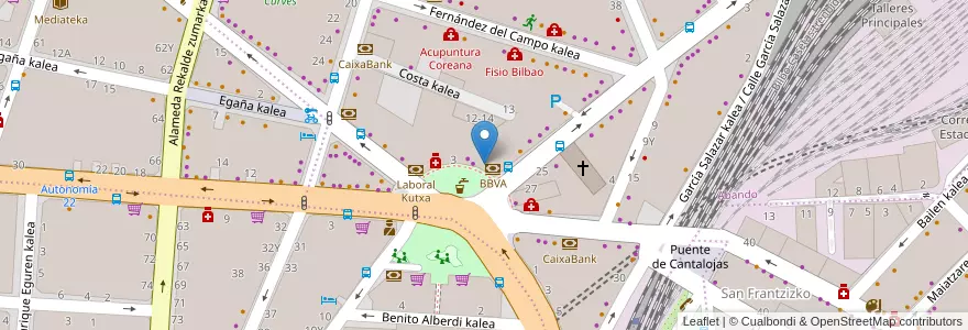 Mapa de ubicacion de Clipper en İspanya, Bask Bölgesi, Bizkaia, Bilboaldea, Bilbao.