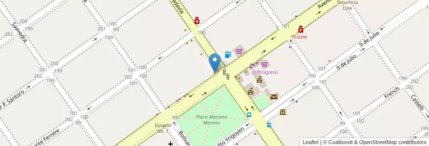 Mapa de ubicacion de Clock en Arjantin, Buenos Aires, Partido De San Vicente.