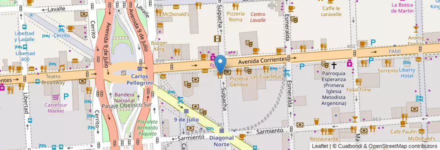 Mapa de ubicacion de CLOSED! Confitería Ideal, San Nicolas en 阿根廷, Ciudad Autónoma De Buenos Aires, Comuna 1, 布宜诺斯艾利斯.