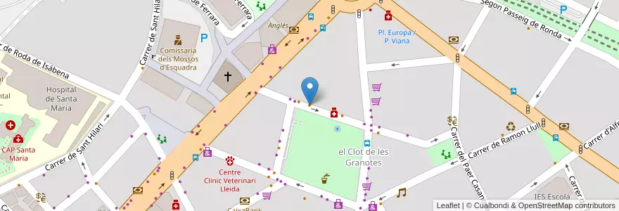 Mapa de ubicacion de Clot Cafe en 스페인, Catalunya, 레리다, Segrià, 레리다.