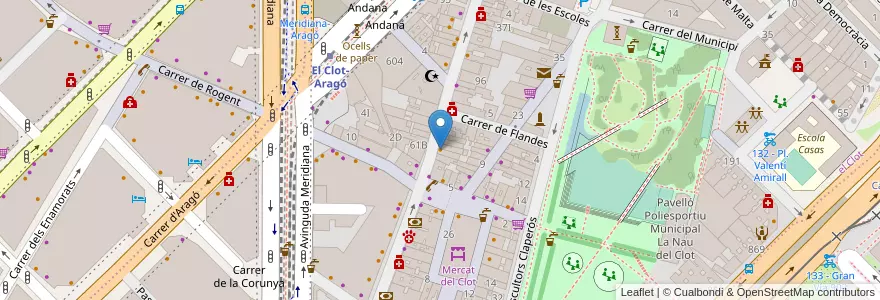 Mapa de ubicacion de Clot76 en 西班牙, Catalunya, Barcelona, Barcelonès, Barcelona.