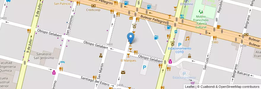 Mapa de ubicacion de Club 25 en Argentinien, Santa Fe, Departamento La Capital, Santa Fe Capital, Santa Fe.