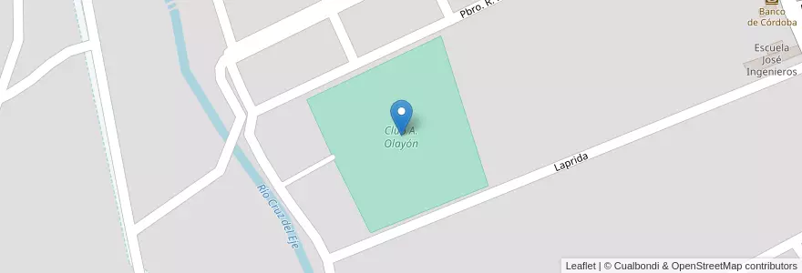 Mapa de ubicacion de Club A. Olayón en Аргентина, Кордова, Departamento Cruz Del Eje, Municipio De Cruz Del Eje, Pedanía San Marcos, Cruz Del Eje.