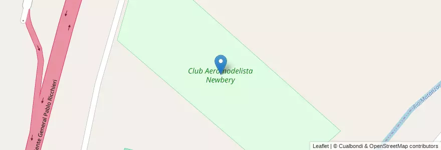Mapa de ubicacion de Club Aeromodelista Newbery en 阿根廷, 布宜诺斯艾利斯省, 9 De Abril.