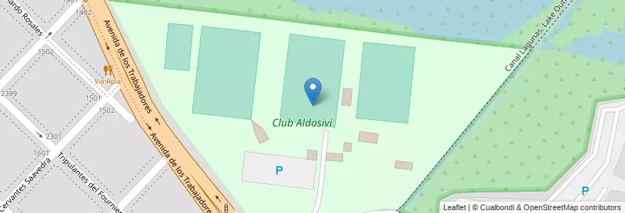 Mapa de ubicacion de Club Aldosivi en アルゼンチン, ブエノスアイレス州, Partido De General Pueyrredón, Mar Del Plata.