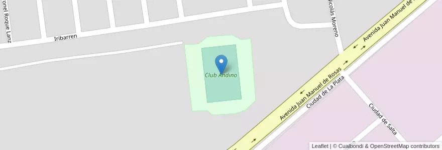 Mapa de ubicacion de Club Andino en アルゼンチン, ラ・リオハ州, Departamento Capital, La Rioja.