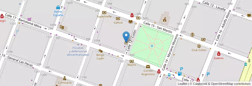 Mapa de ubicacion de Club Argentino en الأرجنتين, بوينس آيرس, Partido De Luján.