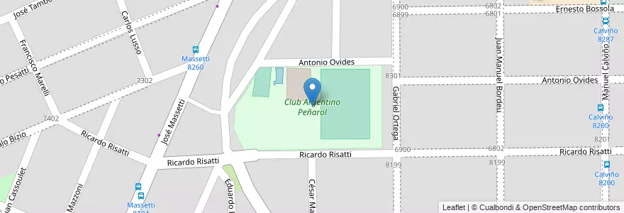 Mapa de ubicacion de Club Argentino Peñarol en 阿根廷, Córdoba, Departamento Capital, Pedanía Capital, Córdoba, Municipio De Córdoba.