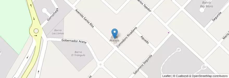 Mapa de ubicacion de Club Atalaya en Argentine, Province De Buenos Aires, Partido De San Isidro, Boulogne Sur Mer.