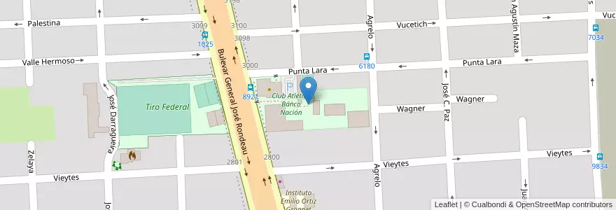 Mapa de ubicacion de Club Atlético Banco Nación en Argentine, Santa Fe, Departamento Rosario, Municipio De Rosario, Rosario.