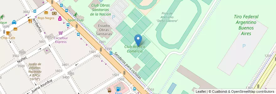 Mapa de ubicacion de Club Atlético Comercio, Nuñez en Argentina, Autonomous City Of Buenos Aires, Autonomous City Of Buenos Aires, Comuna 13.