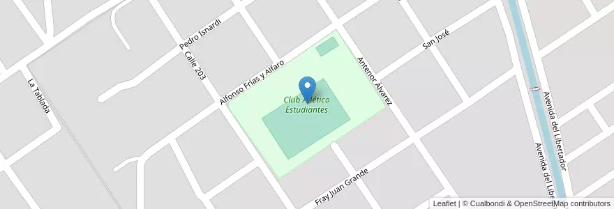 Mapa de ubicacion de Club Atlético Estudiantes en Argentina, Santiago Del Estero, Departamento Capital, Santiago Del Estero.