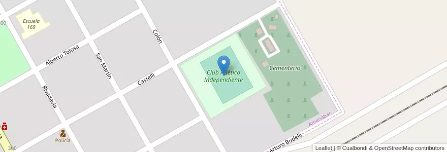 Mapa de ubicacion de Club Atlético Independiente en Argentinien, Santa Fe, Departamento General López, Municipio De Amenábar.
