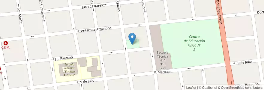 Mapa de ubicacion de Club Atlético Libertad en アルゼンチン, エントレ・リオス州, Departamento Gualeguay, Distrito Cuchilla, Gualeguay.