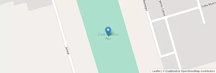 Mapa de ubicacion de Club Atlético Paz en アルゼンチン, サンタフェ州, Departamento Constitución, Municipio De Máximo Paz.