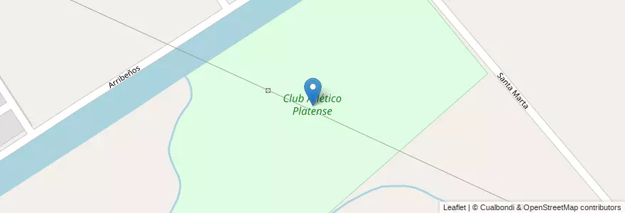 Mapa de ubicacion de Club Atlético Platense en Argentine, Province De Buenos Aires, Partido De Tigre, Benavídez.