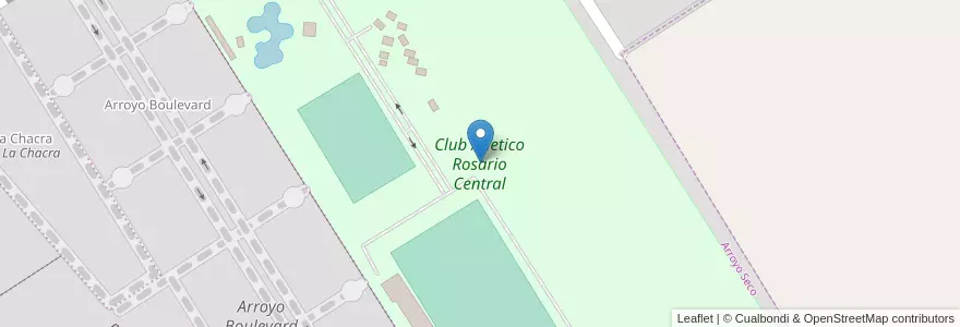 Mapa de ubicacion de Club Atletico Rosario Central en Argentine, Santa Fe, Departamento Rosario, Municipio De Arroyo Seco, Arroyo Seco.