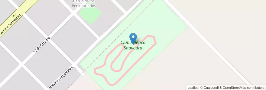 Mapa de ubicacion de Club Atlético Saavedra en アルゼンチン, ブエノスアイレス州, Partido De Saavedra, Saavedra.