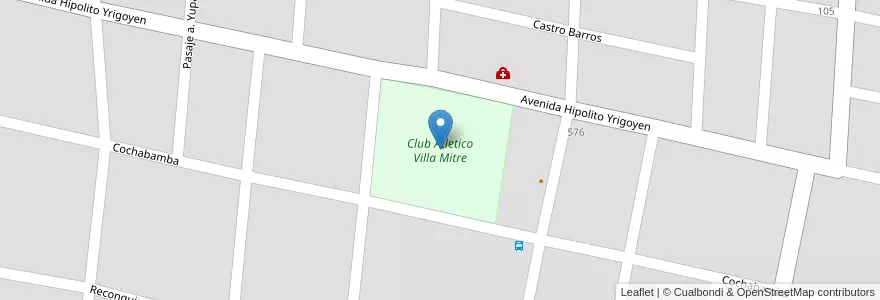 Mapa de ubicacion de Club Atletico Villa Mitre en Argentine, Tucumán, Departamento Tafí Viejo, Tafí Viejo.