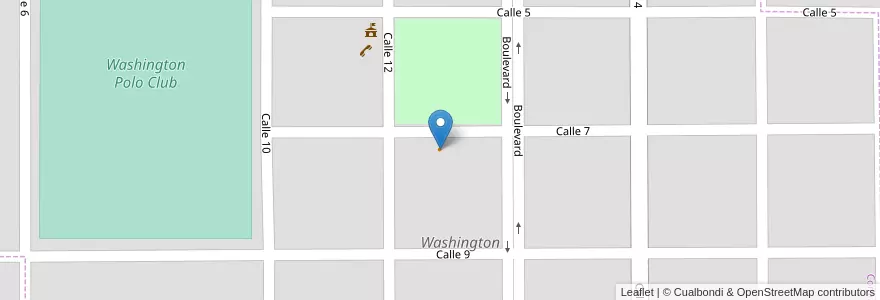 Mapa de ubicacion de Club Atlético Washington en Аргентина, Кордова, Departamento Río Cuarto, Pedanía Tres De Febrero, Comuna De Washington, Washington.