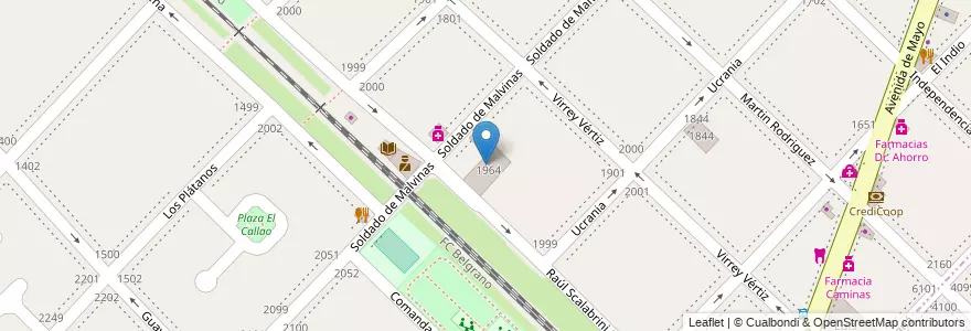 Mapa de ubicacion de C.A.S.V.A. en Argentina, Buenos Aires, Partido De San Isidro, Villa Adelina.