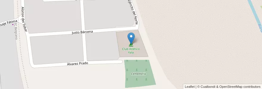 Mapa de ubicacion de Club Atlético Yala en Argentina, Jujuy, Departamento Doctor Manuel Belgrano, Municipio De Yala.