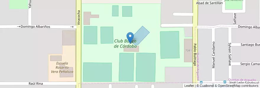 Mapa de ubicacion de Club Banco de Córdoba en 阿根廷, Córdoba, Departamento Capital, Pedanía Capital, Córdoba, Municipio De Córdoba.
