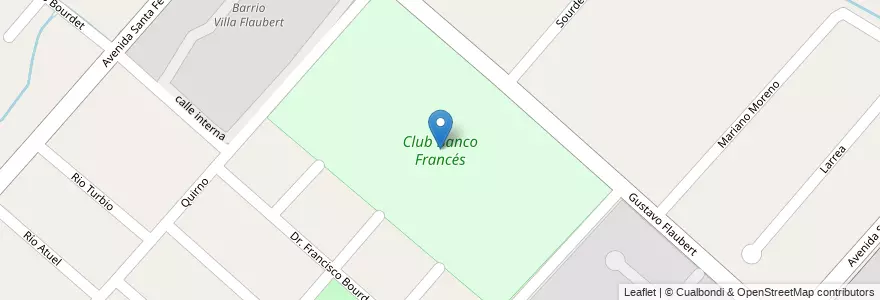 Mapa de ubicacion de Club Banco Francés en アルゼンチン, ブエノスアイレス州, Partido De San Miguel, Bella Vista.